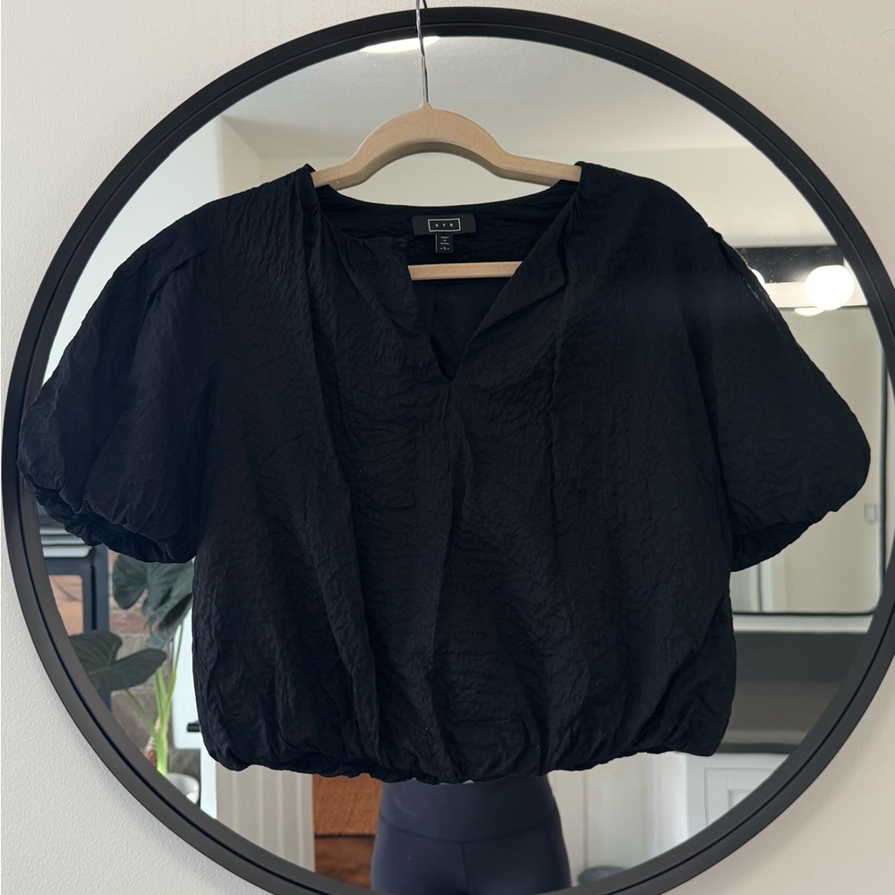 AYR The Puff Puff Sleeve Top in Black